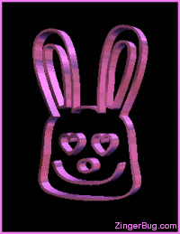 Click to get the codes for this image. 3D Graphic Silly Bunny, Animals Free Image, Glitter Graphic, Greeting or Meme.