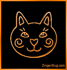 Click to get the codes for this image. 3D Graphic Silly Cat Head Orange, Animals  Cats, Animals  Cats Free Image, Glitter Graphic, Greeting or Meme for Facebook, Twitter or any forum or blog.
