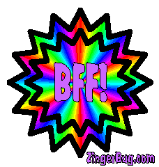 Click to get the codes for this image. Bff Rainbow Starburst, Friendship, BFF Free Image, Glitter Graphic, Greeting or Meme for Facebook, Twitter or any forum or blog.