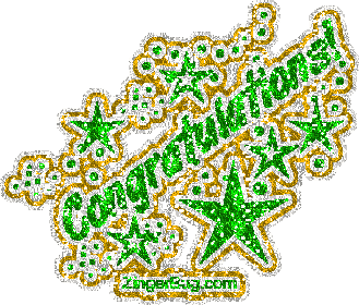 Click to get the codes for this image. Congratulations Green Gold Glitter Graphic, Congratulations Free Image, Glitter Graphic, Greeting or Meme for any Facebook, Twitter or any blog.