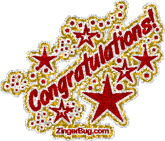 Click to get the codes for this image. Congratulations Red Gold Glitter Graphic, Congratulations Free Image, Glitter Graphic, Greeting or Meme for any Facebook, Twitter or any blog.