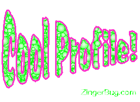 Click to get the codes for this image. Cool profile wagging Glitter Text Graphic, Cool Page Free Image, Glitter Graphic, Greeting or Meme for any forum, website or blog.
