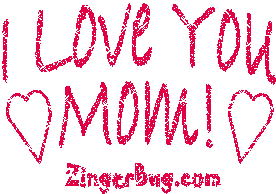 Click to get the codes for this image. I love you Mom Glitter Text, Family, Mothers Day Free Image, Glitter Graphic, Greeting or Meme for Facebook, Twitter or any forum or blog.