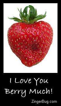 Click to get the codes for this image. I Love You Berry Much Strawbery, Love and Romance, I Love You Free Image, Glitter Graphic, Greeting or Meme for Facebook, Twitter or any blog.