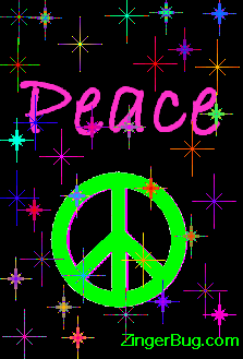Click to get the codes for this image. Peace stars Glitter Graphic, Peace Free Image, Glitter Graphic, Greeting or Meme for any forum, website or blog.
