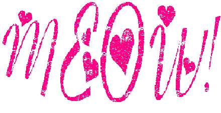 Click to get the codes for this image. Pink Meow Glitter Text, Animals  Cats Free Image, Glitter Graphic, Greeting or Meme for Facebook, Twitter or any forum or blog.
