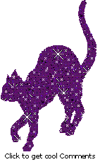 Click to get the codes for this image. Purple Sparkle Cat Glitter Graphic, Animals  Cats, Animals  Cats Free Image, Glitter Graphic, Greeting or Meme for Facebook, Twitter or any forum or blog.