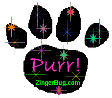 Click to get the codes for this image. Purr Paw Print Glitter Graphic, Animals  Cats Free Image, Glitter Graphic, Greeting or Meme for Facebook, Twitter or any forum or blog.