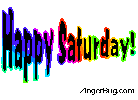 Click to get the codes for this image. Happy Saturday rainbow wagging Glitter Text, Happy Saturday Free Image, Glitter Graphic, Greeting or Meme for Facebook, Twitter or any forum or blog.