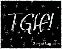 Click to get the codes for this image. Tgif Silver Stars Glitter Text, Happy Friday, TGIF Free Image, Glitter Graphic, Greeting or Meme for Facebook, Twitter or any forum or blog.