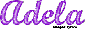 Click to get the codes for this image. Adela Purple Glitter Name, Girl Names Free Image Glitter Graphic for Facebook, Twitter or any blog.