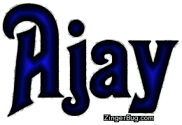 Click to get the codes for this image. Ajay Blue Glitter Name, Guy Names Free Image Glitter Graphic for Facebook, Twitter or any blog.