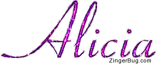 Click to get the codes for this image. Alicia Pink Glitter Name Text, Girl Names Free Image Glitter Graphic for Facebook, Twitter or any blog.