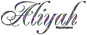 Click to get the codes for this image. Aliyah Multi Colored Glitter Name, Girl Names Free Image Glitter Graphic for Facebook, Twitter or any blog.