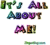 Click to get the codes for this image. All About Me Rainbow Glitter Text Graphic, All About Me Free Image, Glitter Graphic, Greeting or Meme for Facebook, Twitter or any blog.