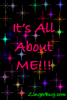 Click to get the codes for this image. All About Me Stars Black Graphic, All About Me Free Image, Glitter Graphic, Greeting or Meme for Facebook, Twitter or any blog.