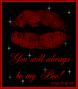 Click to get the codes for this image. You Will Always Always My Boo Lips Glitter Graphic, My Boo, Love and Romance Free Image, Glitter Graphic, Greeting or Meme for Facebook, Twitter or any blog.