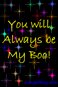 Click to get the codes for this image. You Will Always Always My Boo Stars Black Glitter Graphic, My Boo Free Image, Glitter Graphic, Greeting or Meme for Facebook, Twitter or any blog.