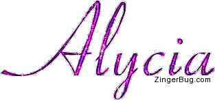 Click to get the codes for this image. Alycia Pink Glitter Name Text, Girl Names Free Image Glitter Graphic for Facebook, Twitter or any blog.