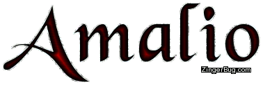 Click to get the codes for this image. Amalio Red Glitter Name, Guy Names Free Image Glitter Graphic for Facebook, Twitter or any blog.