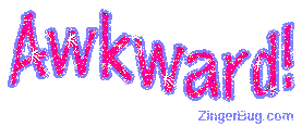 Click to get the codes for this image. Awkward Pink Purple Glitter Wiggle Graphic, Awkward Free Image, Glitter Graphic, Greeting or Meme for Facebook, Twitter or any forum or blog.