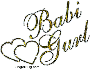 Click to get the codes for this image. Babi Gurl Gold Glitter Text With Linked Hearts, Baby Gurl, Girly Stuff Free Image, Glitter Graphic, Greeting or Meme for Facebook, Twitter or any forum or blog.