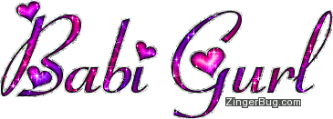 Click to get the codes for this image. Babi Gurl Pink And Purple Glitter Text With Hearts, Baby Gurl, Girly Stuff Free Image, Glitter Graphic, Greeting or Meme for Facebook, Twitter or any forum or blog.