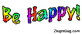 Click to get the codes for this image. Be Happy Rainbow Wiggle Glitter Text Graphic, Be Happy Free Image, Glitter Graphic, Greeting or Meme for Facebook, Twitter or any forum or blog.