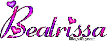 Click to get the codes for this image. Beatrissa Pink And Purple Glitter Name, Girl Names Free Image Glitter Graphic for Facebook, Twitter or any blog.