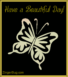 Click to get the codes for this image. Have a Beautiful Day 3D Butterfly, Have a Great Day, Animals  Butterflies  Bugs Free Image, Glitter Graphic, Greeting or Meme for Facebook, Twitter or any forum or blog.