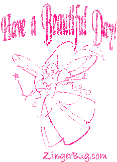 Click to get the codes for this image. Have a Beautiful Day Pink Fairy Glitter Graphic, Angels Fairies and Mermaids, Have a Great Day Free Image, Glitter Graphic, Greeting or Meme for any Facebook, Twitter or any blog.