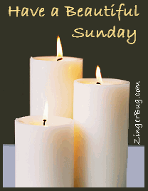 Click to get the codes for this image. Have a Beautiful Sunday Candles, Happy Sunday Free Image, Glitter Graphic, Greeting or Meme for Facebook, Twitter or any forum or blog.