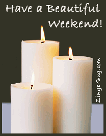 Click to get the codes for this image. Have a Beautiful Weekend Candles, Have a Great Weekend Free Image, Glitter Graphic, Greeting or Meme for any Facebook, Twitter or any blog.