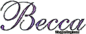 Click to get the codes for this image. Becca Purple Glitter Name, Girl Names Free Image Glitter Graphic for Facebook, Twitter or any blog.