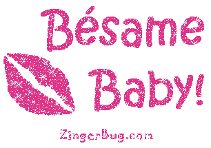 Click to get the codes for this image. Besame Baby Glitter Lips Graphic, Spanish, Hugs and Kisses, Flirty Free Image, Glitter Graphic, Greeting or Meme for Facebook, Twitter or any blog.