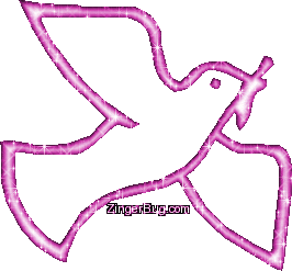 Click to get the codes for this image. Dove Magenta Glitter Graphic, Animals, Animals  Birds Free Image, Glitter Graphic, Greeting or Meme for Facebook, Twitter or any forum or blog.