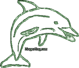 Click to get the codes for this image. Dolphin Green Glitter Graphic, Animals, Animals  Fish Dolphins Whales Free Image, Glitter Graphic, Greeting or Meme for Facebook, Twitter or any forum or blog.