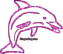Click to get the codes for this image. Dolphin Magenta Glitter Graphic, Animals, Animals  Fish Dolphins Whales Free Image, Glitter Graphic, Greeting or Meme for Facebook, Twitter or any forum or blog.
