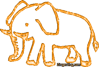 Click to get the codes for this image. Elephant Orange Glitter Graphic, Animals, Animal Free Image, Glitter Graphic, Greeting or Meme for Facebook, Twitter or any forum or blog.