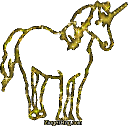 Click to get the codes for this image. Unicorn Gold Glitter Graphic, Animals, Animals  Horses  Hooved Creatures Free Image, Glitter Graphic, Greeting or Meme for Facebook, Twitter or any forum or blog.