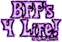 Click to get the codes for this image. Bffs 4 Life Purple Glitter Text Graphic, Friendship, BFF Free Image, Glitter Graphic, Greeting or Meme for Facebook, Twitter or any forum or blog.