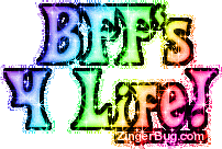 Click to get the codes for this image. Bffs 4 Life Rainbow Glitter Text Graphic, Friendship, BFF Free Image, Glitter Graphic, Greeting or Meme for Facebook, Twitter or any forum or blog.