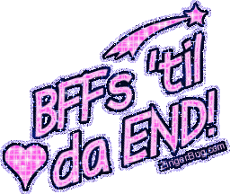 Click to get the codes for this image. Bffs 'Til Da End Pink Glitter Text Graphic, Friendship, BFF, Popular Favorites Glitter Graphic, Comment, Meme, GIF or Greeting