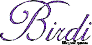Click to get the codes for this image. Birdi Purple Glitter Name, Girl Names Free Image Glitter Graphic for Facebook, Twitter or any blog.
