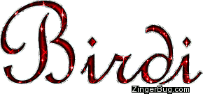 Click to get the codes for this image. Birdi Red Glitter Name, Girl Names Free Image Glitter Graphic for Facebook, Twitter or any blog.