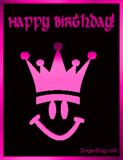 Click to get the codes for this image. Happy Birthday 3d Crown Smile Pink, Birthday Smiley Faces, 3D Birthday Graphics, Smiley Faces, Happy Birthday Free Image, Glitter Graphic, Greeting or Meme for Facebook, Twitter or any forum or blog.