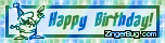 Click to get the codes for this image. Birthday Blue Blinkie, Birthday Blinkies, Happy Birthday Free Image, Glitter Graphic, Greeting or Meme for Facebook, Twitter or any forum or blog.