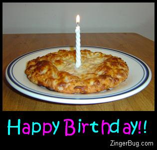 Click to get the codes for this image. Happy Birthday Pizza, Funny Birthday Greetings, Birthday Food not cake, Happy Birthday Free Image, Glitter Graphic, Greeting or Meme for Facebook, Twitter or any forum or blog.