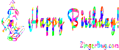 Click to get the codes for this image. Birthday present Glitter Text Graphic, Animals  Dogs, Happy Birthday, Birthday Angels  Fairies Free Image, Glitter Graphic, Greeting or Meme for Facebook, Twitter or any forum or blog.