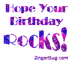 Click to get the codes for this image. Hope Your Birthday Rocks Purple Glitter Text, Birthday Glitter Text, Hope Your Birthday Rocks, Happy Birthday Free Image, Glitter Graphic, Greeting or Meme for Facebook, Twitter or any forum or blog.
